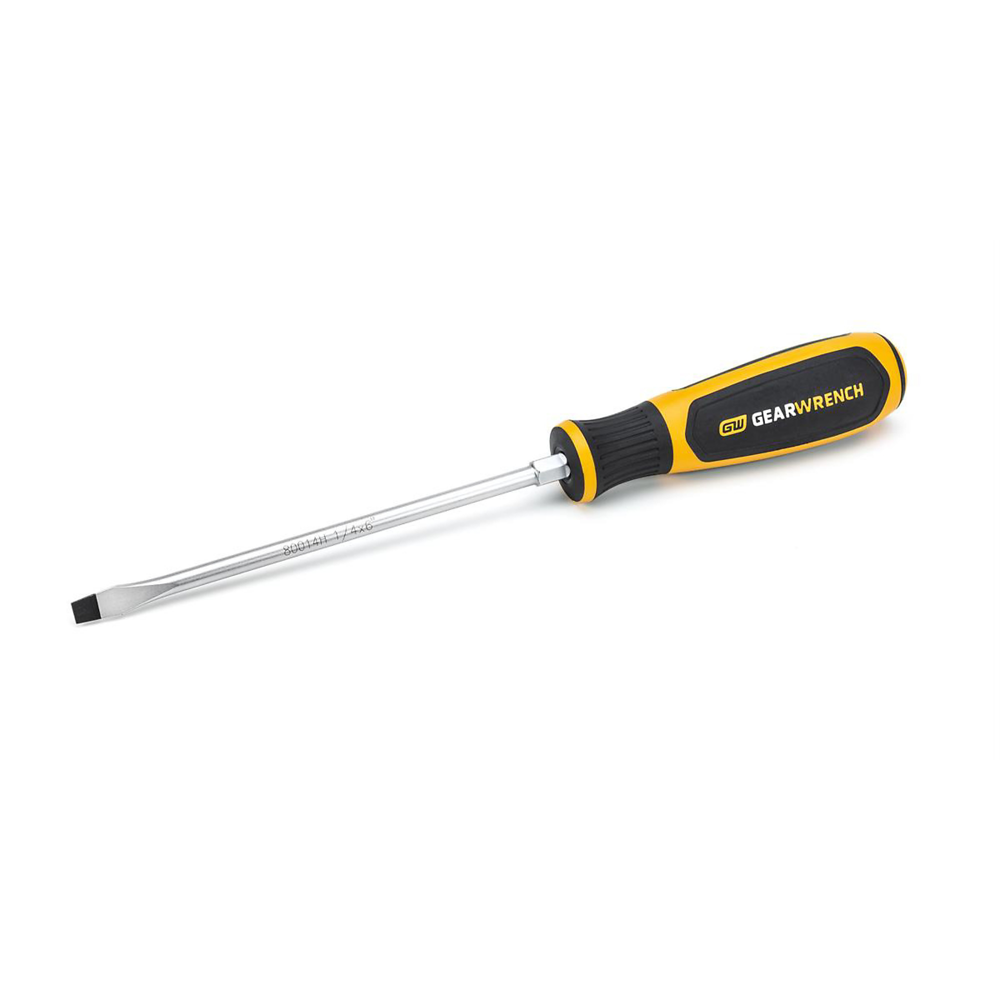 GearWrench Dual Material Magnetic Screwdriver — 1/4in. x 6in., Model# KDT80014H